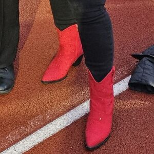Red Rhinestone Cowgirl Boots